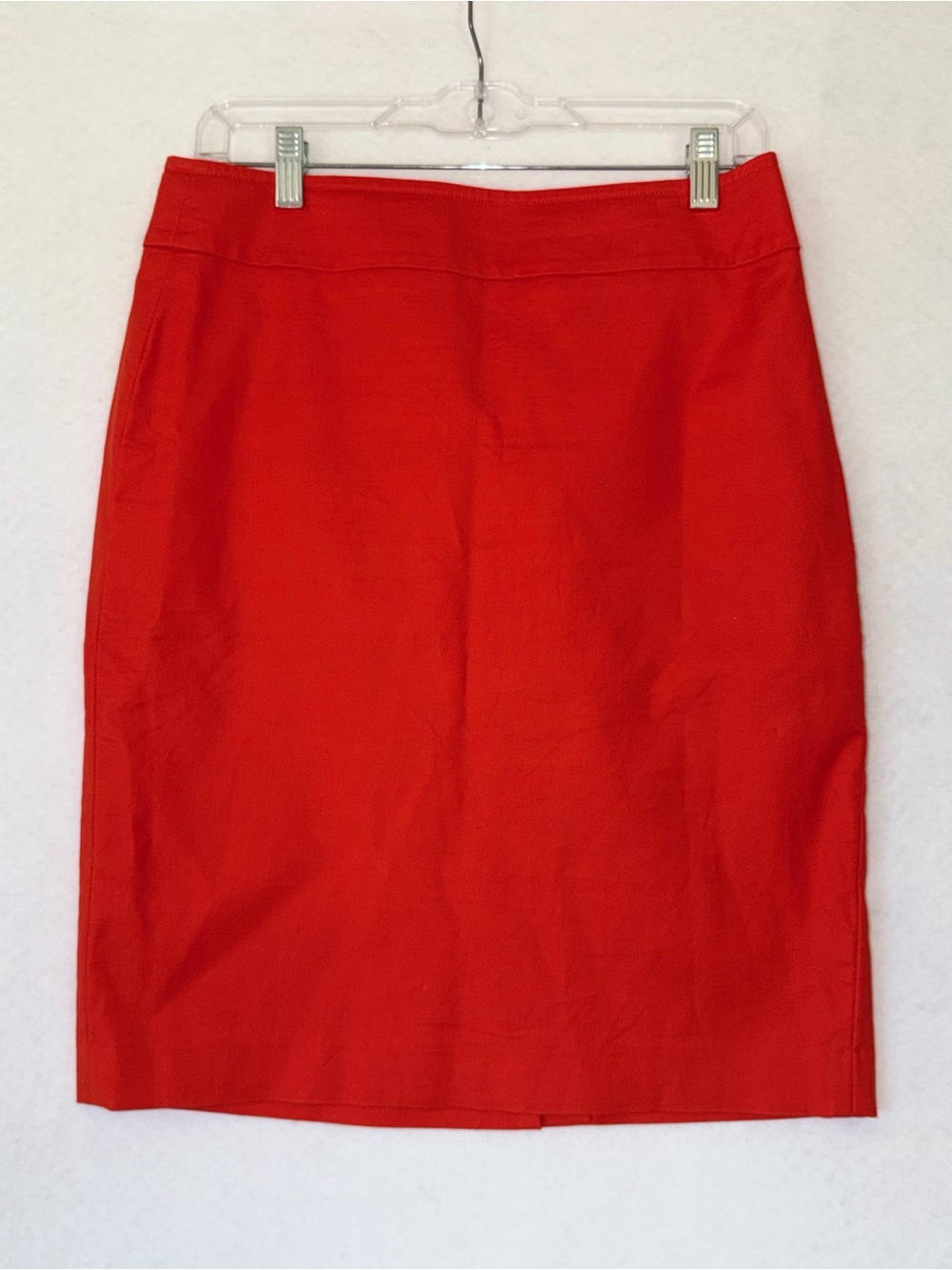 Ann Taylor Red Orange Pencil Skirt